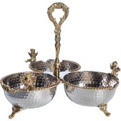 تصویر اردو سه پیاله برنجی تاینی 