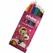 تصویر مداد رنگی 12 رنگ جعبه مقوایی پالمو 