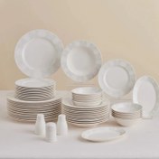 تصویر سرویس غذاخوری کاراجا ۵۳ پارچه چینی ۱۲ نفره 