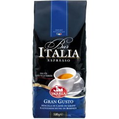 تصویر دانه قهوه ITALIA پاکت 500 گرم SAQUELLA مدل GRAN GUSTO Saquella Bar Italia Espresso Gran Gusto ganze Bohnen 500gr