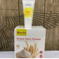 تصویر Between Istar face fat pack, wheat germ powder 25 sachets with wheat germ cream, natural, organic, herbal, original, immediate delivery 