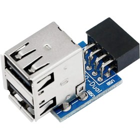تصویر مبدل USB نه پین به 2 پورت USB 2.0 