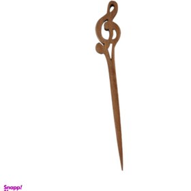 تصویر گیره مو زنانه مدل کانزاشی طرح نت موسیقی 