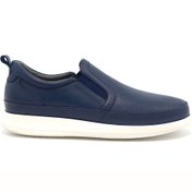 تصویر کفش مردانه کد ۲۰۷۲ چرم سرمه ای سایز ۴۳ 