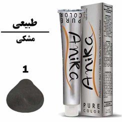 تصویر رنگ مو آنیکا سری طبیعی مدل بلوند مشکی شماره 1 Anika Extralifts Series Hair Color 100ml No. 1