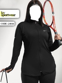 تصویر مانتو تک سایز بزرگ ورزشی زنانه NIKE کد 002 NIKE womens big size sports coat code 002