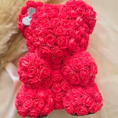 تصویر خرس گل رز قرمز – تدی رز ولنتاین | هدیه خاص دخترانه و عاشقانه 