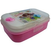تصویر ظرف غذای ۴ تکه کودک آریا کد 6023 طرح دختر مو فرفری 