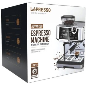 تصویر دستگاه اسپرسوساز و آسیاب قهوه لیپرسو مدل LPCFFM0013 LePresso Advanced Espresso Machine Interactive Touch Display - Silver