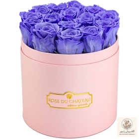 تصویر Lavender Eternal Roses in a Pink Box | کد: ZNB-1JAA 