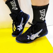 تصویر کفش کشتی مدل گلادیاتور دوره دوخت قرمز 