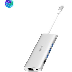 تصویر هاب تایپ سی دارای 11 پورت ویوو مدل Alpha 11 in 1 WiWU Alpha 11 in 1 Usb Type C Hub