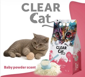 تصویر خاک 5lit- clear cat -babypowder 