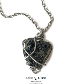 تصویر گردنبند سنگ اپیدوت نمونه استثنایی و اصل و معدنی A1233 