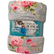 تصویر پتو مسافرتی طوسی یکنفره تیسا مدل گلدار (طوسی) کد P1T49231 