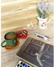 تصویر زیرلیوانی قلبی حصیری استودیو راح 