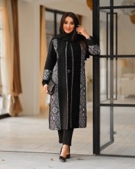 تصویر مانتو زنانه مازراتی مدل اطلس 