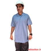 تصویر تیشرت کار رنگ آبی نفتی 