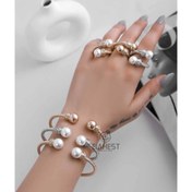 تصویر ست مروارید انگشتر و دستبند طنابی YSX ا Set of pearls rope bracelet Set of pearls rope bracelet