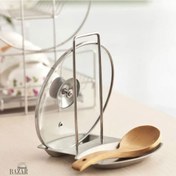 تصویر استند نگهدارنده در قابلمه و زیر قاشقی کنار اجاق گاز چین 