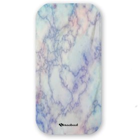 تصویر حوله طرح ماربل نیلی 