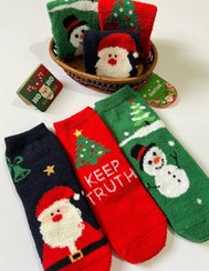 تصویر جوراب بوکله کریسمسی 