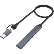 تصویر هاب 4 پورت USB/USB-C اونتن مدل OTN-UCA9701 Onten OTN-UCA9701 USB/USB-C Hub