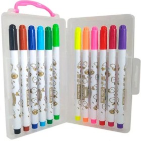 تصویر ماژیک رنگ آمیزی 12 رنگ مدل WATER color pen 