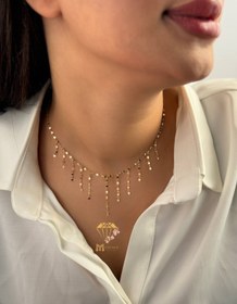 تصویر گردنبند طلا مدل آبشاری 