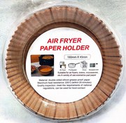 تصویر کاغذ سرخکن کیفیت بالا وارداتی دایره‌ای قطر ۱۶cm (۱۰۰عددی) (کاغذ نسوز) Air fryer paper holder