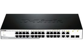 تصویر سوئیچ شبکه دی لینک مدل DES-1210-28 D-Link DES-1210-28 28Port 10/100Mbps Web Smart Switch With 4 Gigabit Port