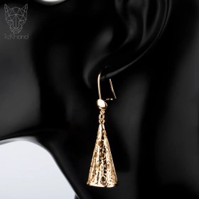 تصویر گوشواره ژوپینگ آویزدارمراکشی ایفل gold funnel morocco earring xuping