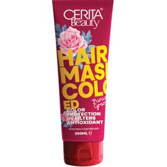 تصویر سریتا بیوتی ماسک با آبکشی مناسب موهای رنگ شده 200ML CERITA BEAUTY HAIR MASK COLORED PUNICA GRANATUM 200ML