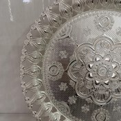 تصویر سینی گرد آسنا نقره ای با جنس زاماک 