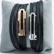 تصویر دستبند چرم مردانه مدل C015 