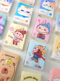 تصویر دستمال مینی طرحدار لبوبو 