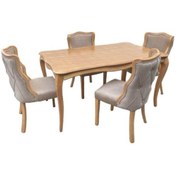 تصویر میز و صندلی ناهارخوری ۴ نفره گالری چوب آشنایی مدل Flmngo4 