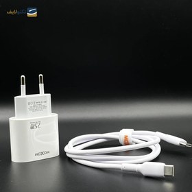 تصویر شارژر دیواری موکسوم مدل MX-HC139 توان 25 وات همراه با کابل تایپ سی Moxom MX-HC139 Wall Charger