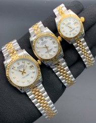 تصویر ساعتمچی بند استیل رولکس؛ ساعت رولکس زنونه و مردونه - مردونه / دورنگ‌صفحه مشکی Rolex