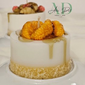 تصویر شمع چیز کیک پرتقال 