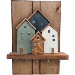 تصویر کاور لوله گاز چوبی طرح دهکده رویایی کد 5314L 