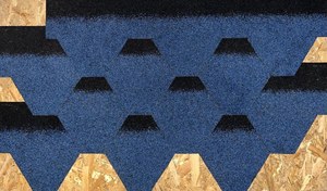 تصویر شینگل لانه زنبوری یا هگزا آبی پلیمری Hexagonal Shingle