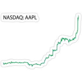 تصویر استیکر لپ تاپ تیم کوک – سهام اپل 