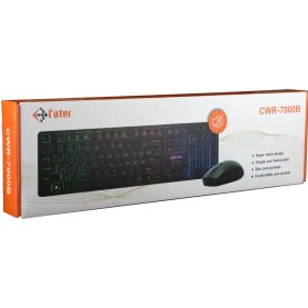 تصویر ماوس و کیبورد بی سیم فاطر مدل Fater CWR-7000B Fater CWR-7000B Wireless Mouse & Keyboard