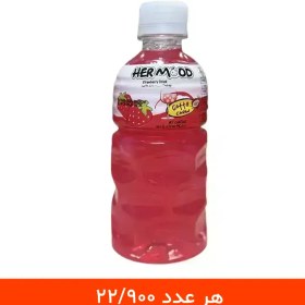 تصویر آبمیوه توت فرنگی با تکه های نارگیل هرمود - 6 عددی 