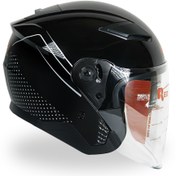 تصویر کلاه کاسکت بدون فک ردلاین مدل 956 مشکی Redline helmet without chin model 956 black