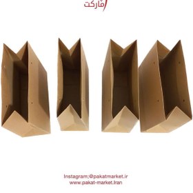 تصویر ساک دستی کرافت سایز ۷-۲۵-۱۷ - بسته Kraft hand bag size 17*25*7