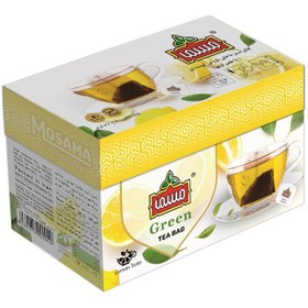 تصویر چای کیسه ای پوشش دار سبز لیمو مسما - بسته 20 عددی Mosama Covered Lemon Green tea bags - ( 25 tea bags)