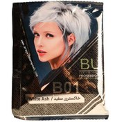 تصویر رنگ مو بی یو B01 رنگ خاکستری سفید ا BU Hair Color Shampoo - B01 White Ash BU Hair Color Shampoo - B01 White Ash