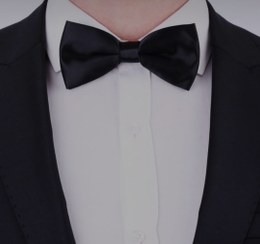 تصویر پاپیون مشکی Black Bow Tie